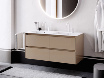 PURA 122X46 - Rectangular double washbasin with towel rail by GSI ceramica - view 2